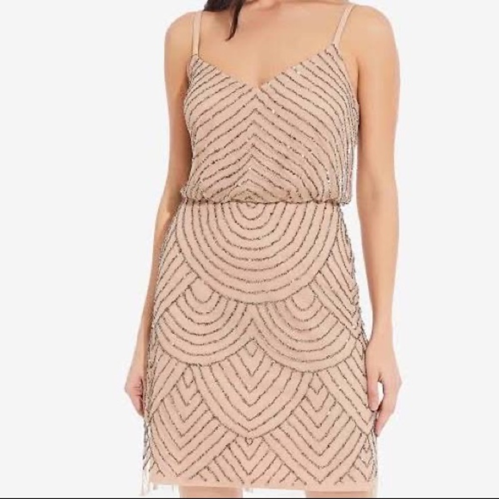 Adrianna papell beaded sequin dress size 4
